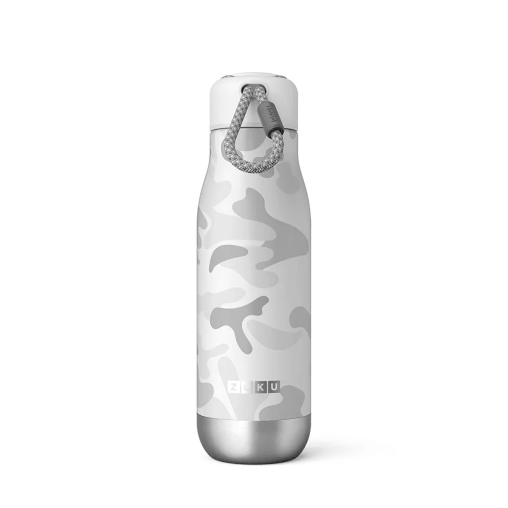 Stainless Steel Thermic Bottle 500 ml White Camo Zoku